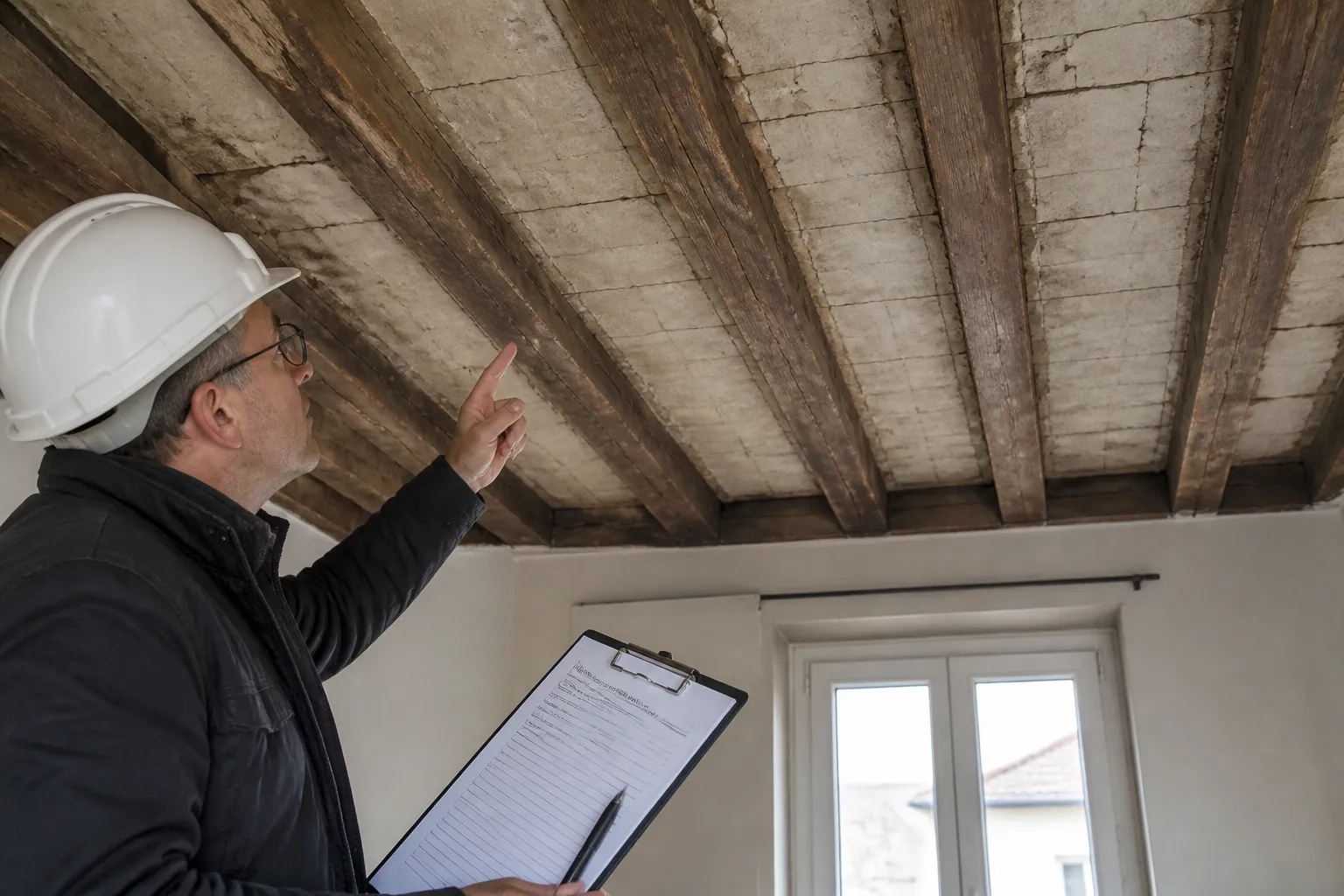 Expert visitant un appartement a Crolles