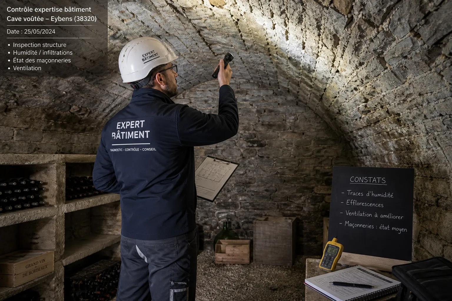 Expert visitant un appartement a Eybens