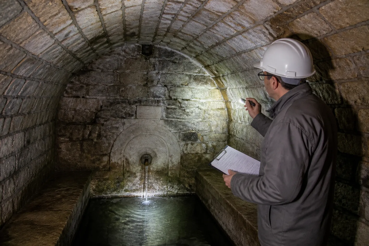 Expert visitant un appartement a Fontaine