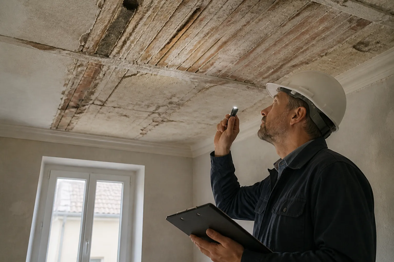 Expert visitant un appartement a L'Isle-d'Abeau