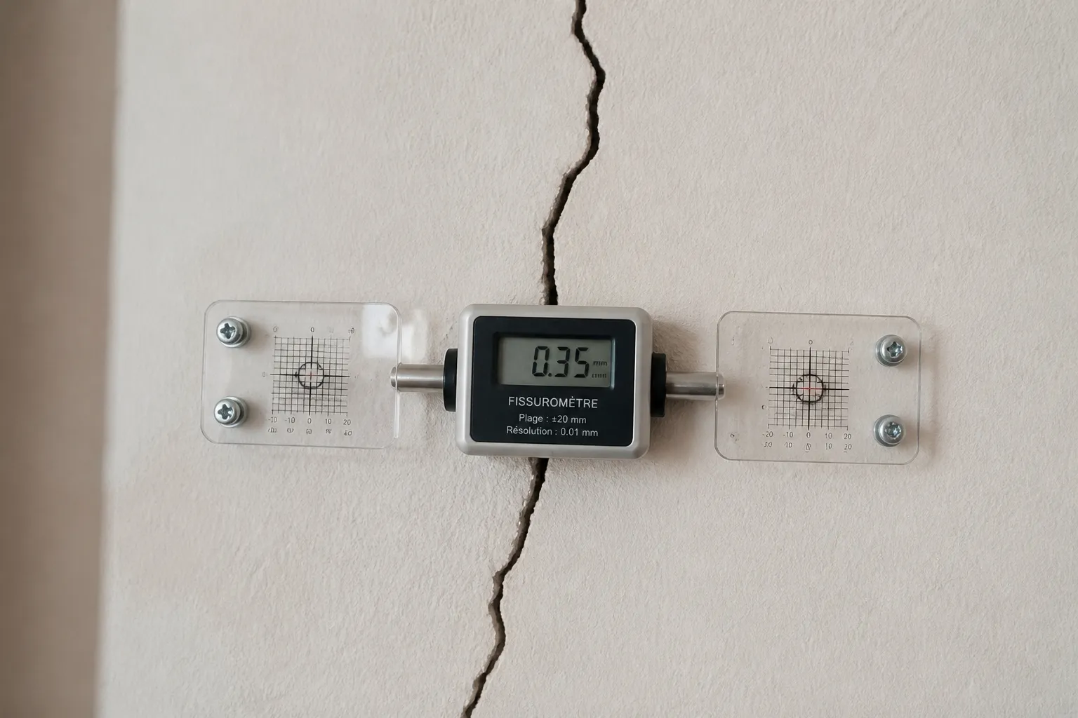 Fissure sur une moulure de plafond a Voiron