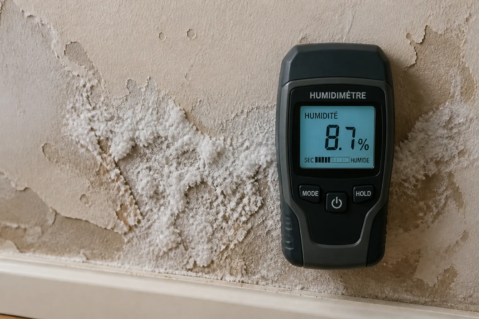 Mesure de l humidite d un mur a Saint-Égrève