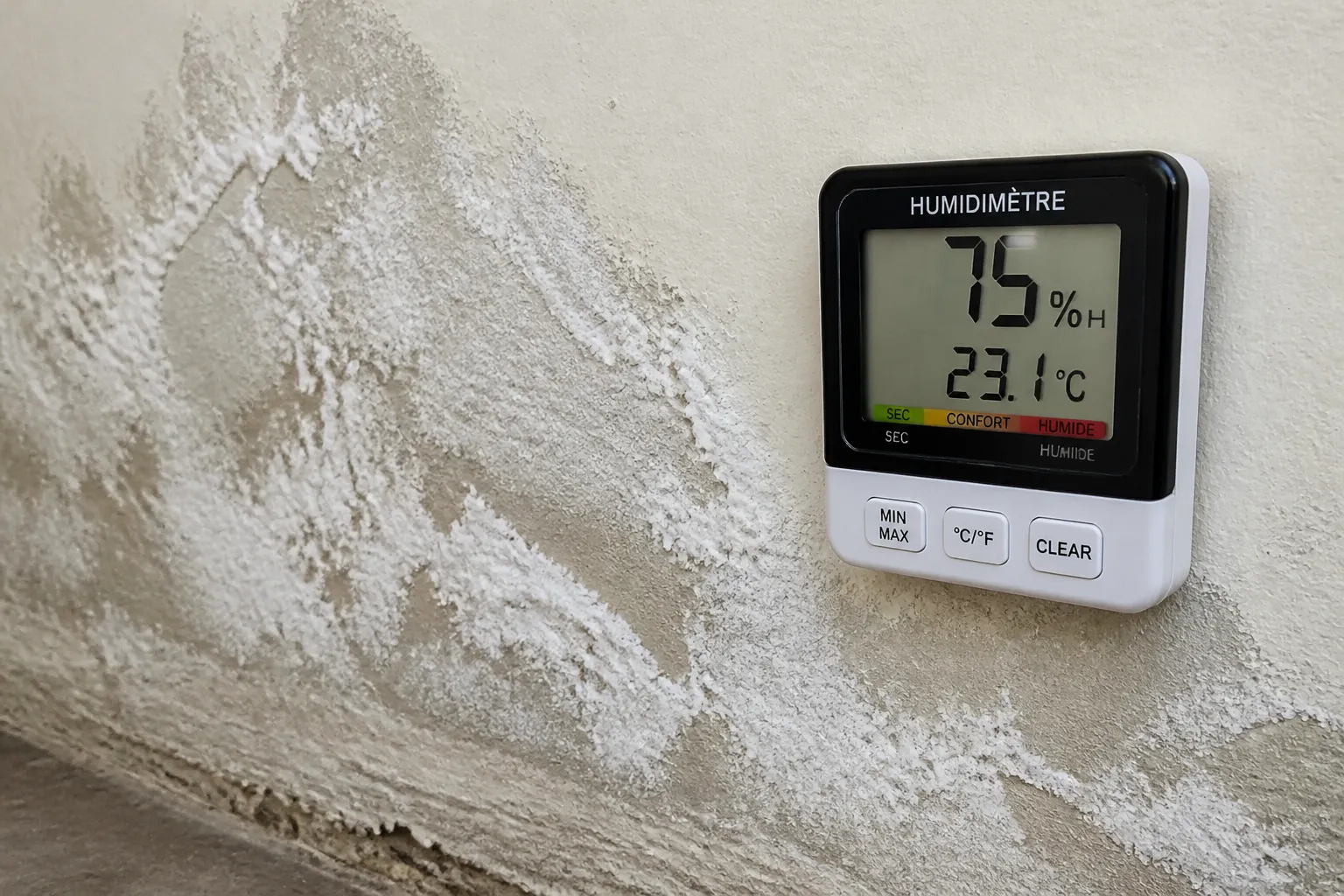 Mesure de l humidite d un mur a Vizille