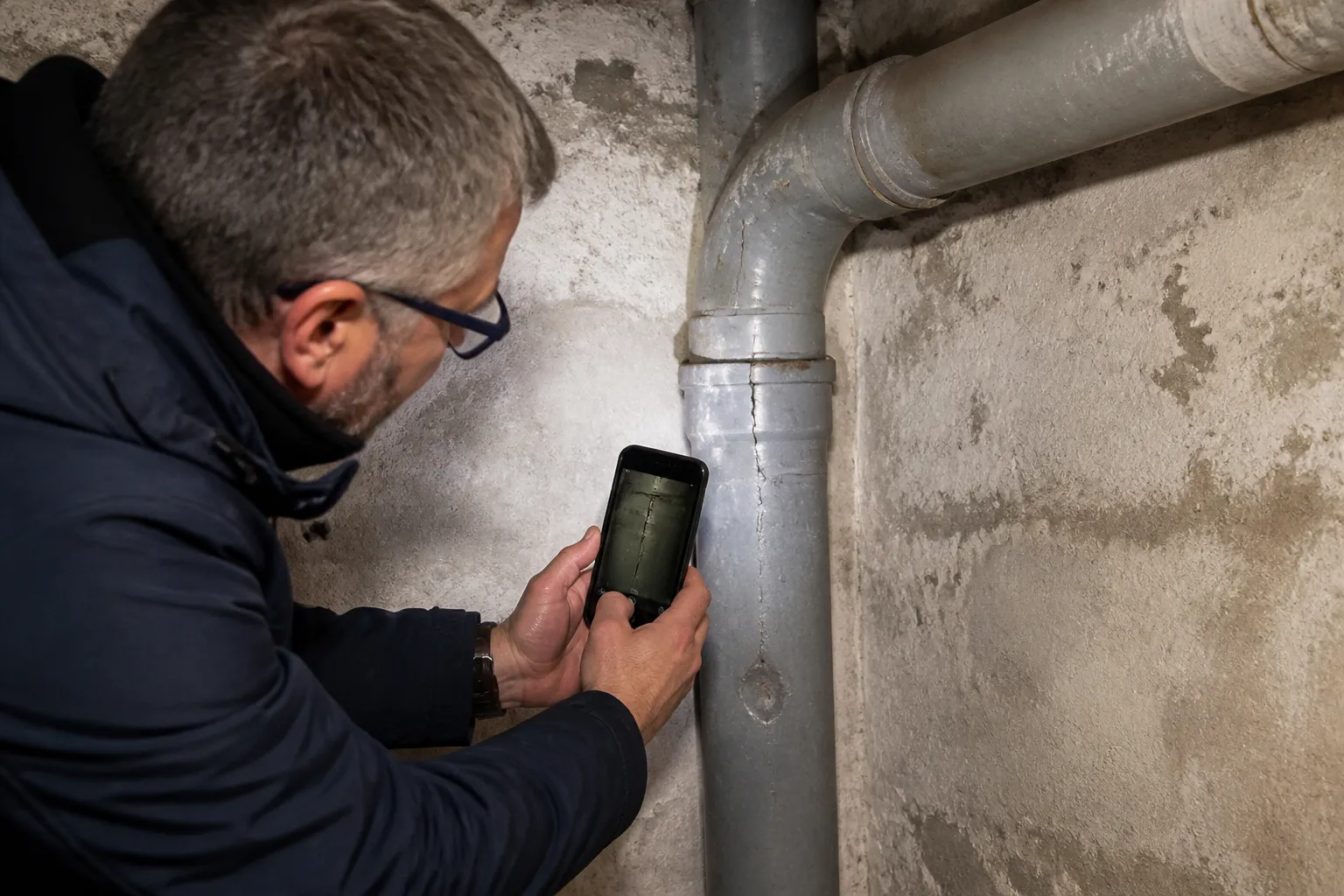 Expert inspectant un logement a la loupe a Meylan