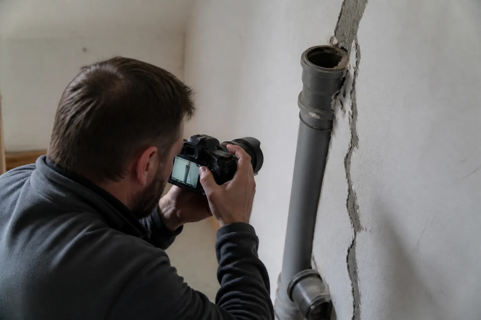 Expert inspectant un logement a la loupe a Vizille