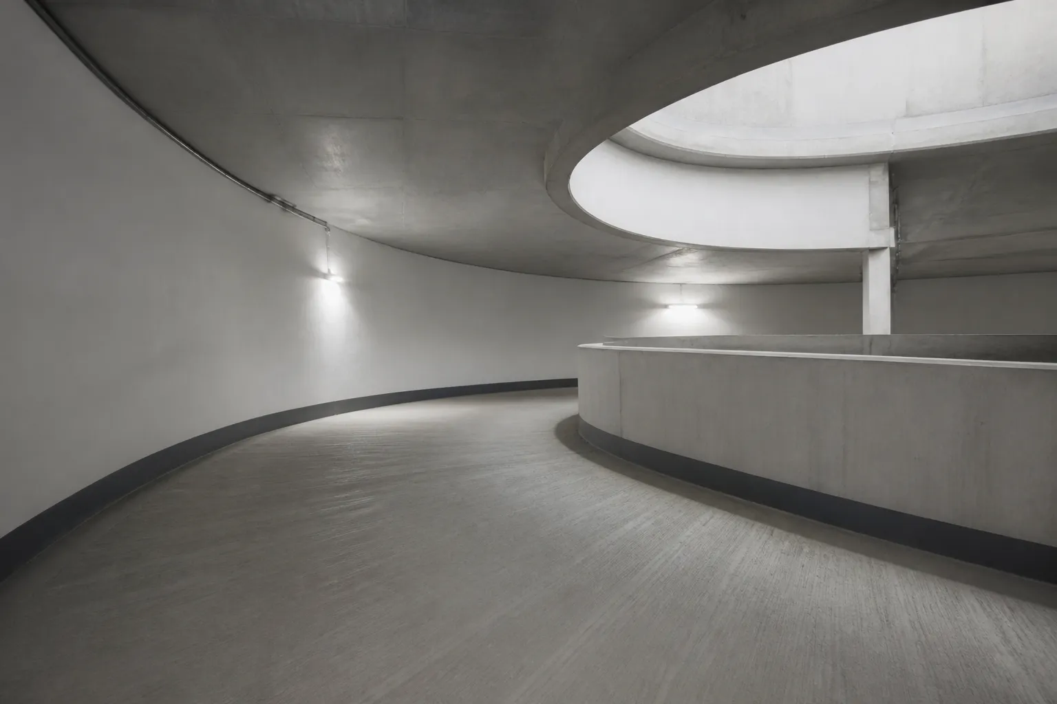 Rampe de parking souterrain neuf